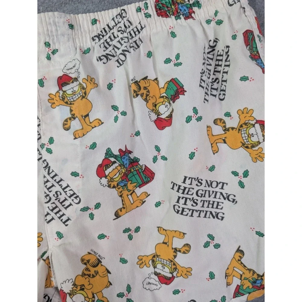 VTG Garfield Christmas Boxer Shorts 1978 Altered Skirt Collectible Waist Est 30